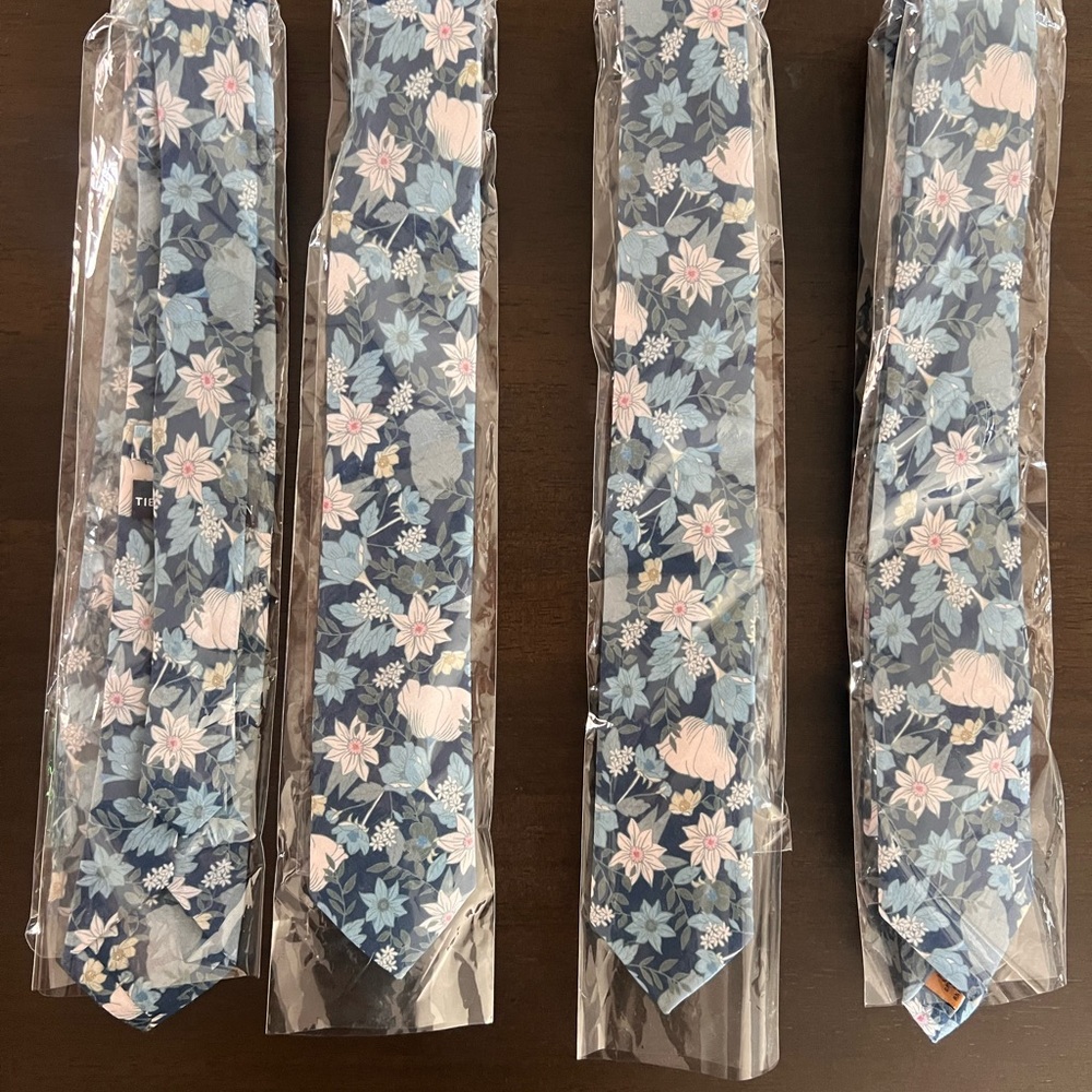 Floral Blue and Pink Ties